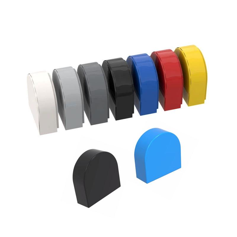 10PCS 24246 Tile Round 1x1 Half Circle Block Moc Compatible with Brick DIY Children's Toy Assembly Part