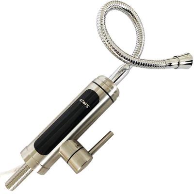 ATWFS Warmwasserbereiter, Wasserhahn, Küche, Heizung, Wasserhahn, sofortige Wärme, elektrisch, 220 V, Edelstahl, mit Temperaturanzeige