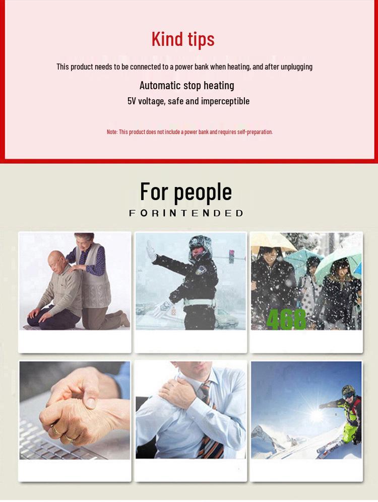 Men's USB-Charged Multi-Zone Intelligent Heating Vest - Constant Temperature