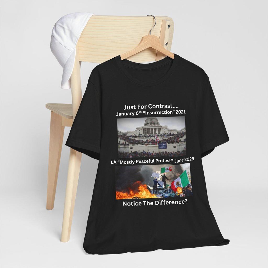 Protest Comparison Shirt – Spot the Difference Political Tee