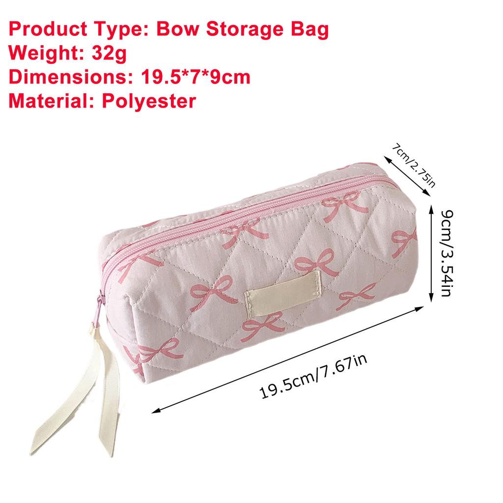 Cream Pencil Bag Zipper Makeup Brush Holder Corduroy Pencil Case Pouch Box Organizer Gift For School Student Teen Adults Travel