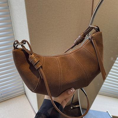 Neue Nische Croissant-Tasche Damen Splicing Casual Schlichte Umhängetasche Knödeltasche Täglich Pendeln Handy-Tasche