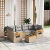 VidaXL Garden Lounge Set with Cushions 7 Pcs, Patio Sofas, Patio Furniture Set, Outdoor Furniture, Beige 3226640