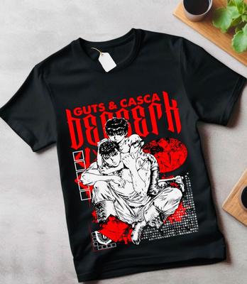 Berserk T-shirt Manga Strip Guts Berserker Armour Anime Black Shirt Gift