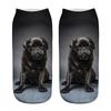 Popular Funny Unisex Short Socks 3D Dog Printed Anklet Socks Casual Socks