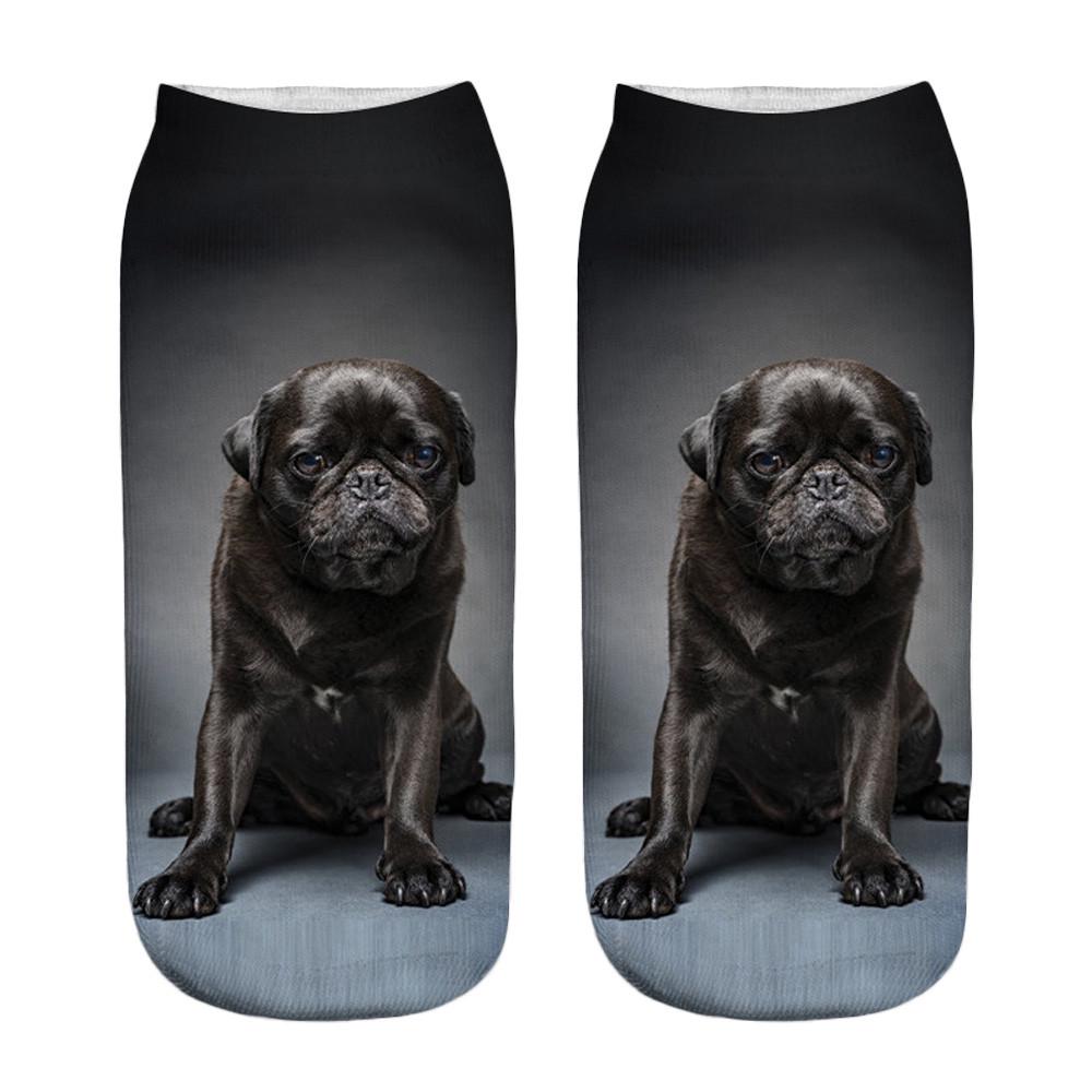 Popular Funny Unisex Short Socks 3D Dog Printed Anklet Socks Casual Socks