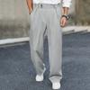 Pantaloni larghi a pieghe drappeggiati da uomo per primavera e autunno pantaloni dritti casual versatili pantaloni trendy versione coreana ruffiano bello