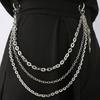 Trendy Multi-Layer Metal Pants Chain with Cross Pendant