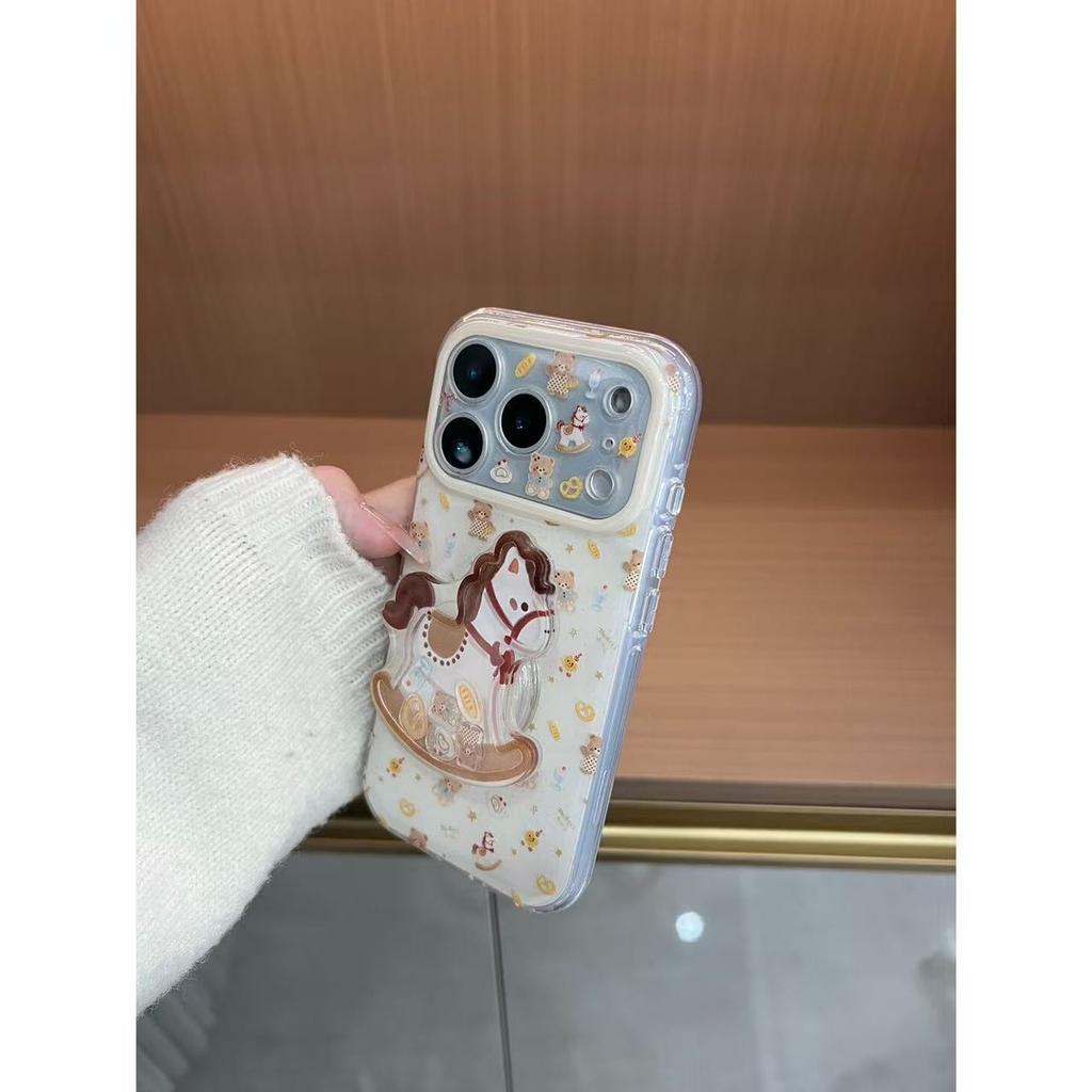 Childlike cute bear bread Trojan is suitable for iphone17promax Apple 16pro mobile phone case 15pro.