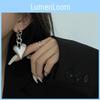 Heart Shaped Trendy Earrings For Women Alloy Plated Modern Fashion Chain Design