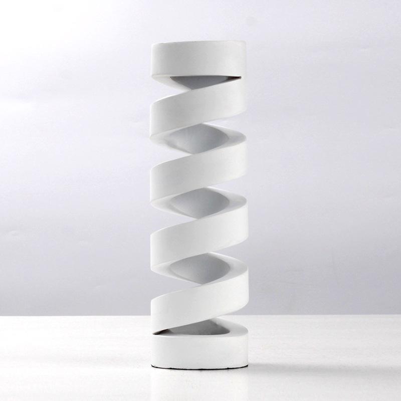 Simple, Light and Luxurious, Creative Art, Geometric Spiral Hollow Cylinder Ornaments, Model House Sales Office, Minimalist Soft Decorations