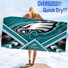 Asciugamano da Spiaggia Stampa Philadelphia Eagles, Asciugamano Grande Morbido Asciugatura Rapida per Spiaggia Campeggio Nuoto