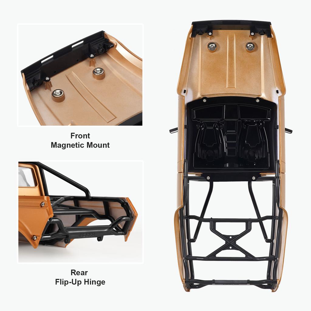 Injora Ir60-10 Hard Body With Interior  Bed Cage For 110 Rc Crawler