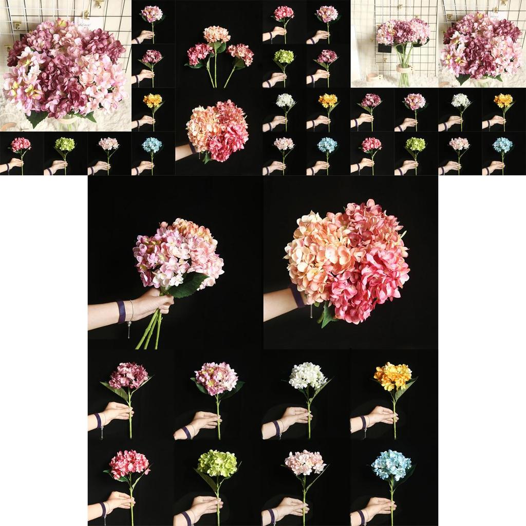 Charming 46cm Artificial Hydrangea Bouquet With Gorgeous Colors And Chic Design For Elegant Home Decor