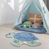 VIKAMA Cartoon Turtle Imitation Cashmere Rug Soft Children's Bedroom Floor Mat Non-Slip Bathroom Foot Mat Home Decor
