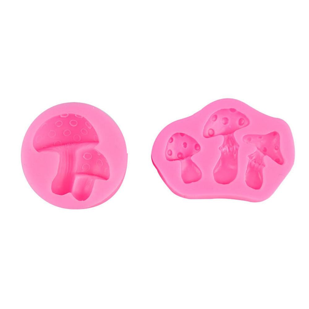 Multiple Mushroom Modeling Forest Decoration Liquid Silicone Mold Fondant Cartoon Fairy Cake Tools