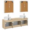 5 Piece Bathroom Cabinet Set Sonoma Oak Wood Based Material