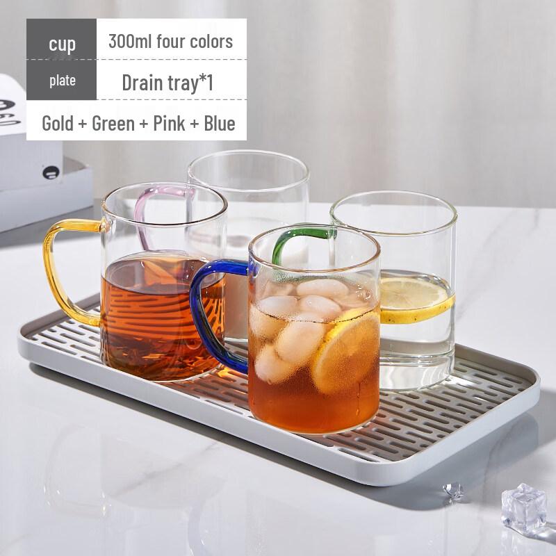 ZISIZ High Borosilicate Glass Mug with Handle