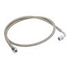 Turbo Oil Feed Line 4AN 90 Degree Stainless Steel Braided Oil Feed Tube Pipe Hose 48 Inches