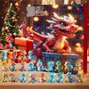 Dragon Christmas Advent Calendar Acrylic Dinosaur Pendant Toy 24 Days Of Vacation Advent Calendar For Car Christmas Tree Decor