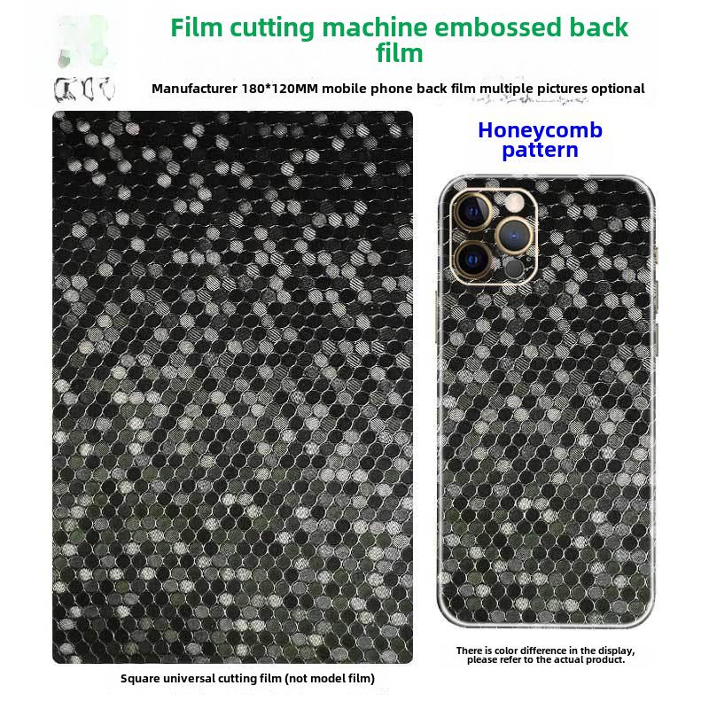 3-Layer 8-Inch Carbon Fiber Blade Laser Film Cutting Machine for Universal Phone Film with Crocodile Leather Pattern.