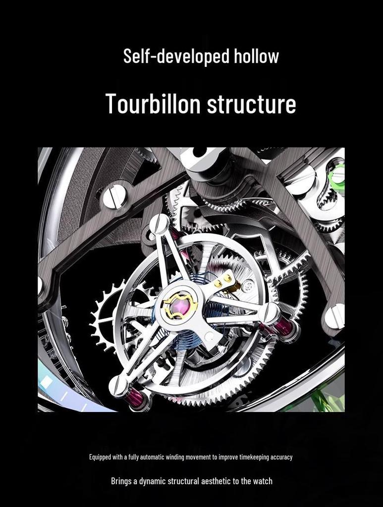 Swiss True Tourbillon Automatic Luminous Waterproof Men's Watch