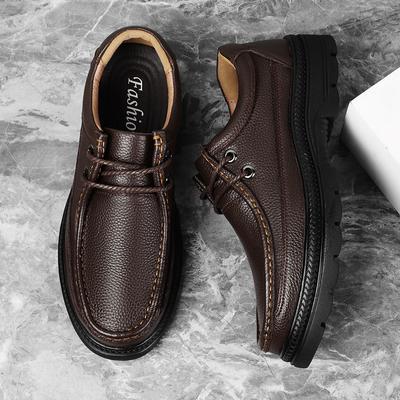 Handmade Mens Loafers Genuine Leather Casual Shoes Comfortable Hiking Shoes Outdoor Business Sneakers Non-Slip Man Walking Shoes