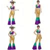 Fantasy Festival Costume Set For Women With Polyester Fabric Perfect For Halloween And Stage Performances