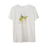 Fat mm summer pullover round neck big pear print T-shirt new loose cool and thin top 272767