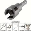 1pc Wing Nut Driver Socket Wrench with 6.35mm Hex Shank & Adapter Nut - Durable Steel Construction for Power Tools, Electric Screwdrivers