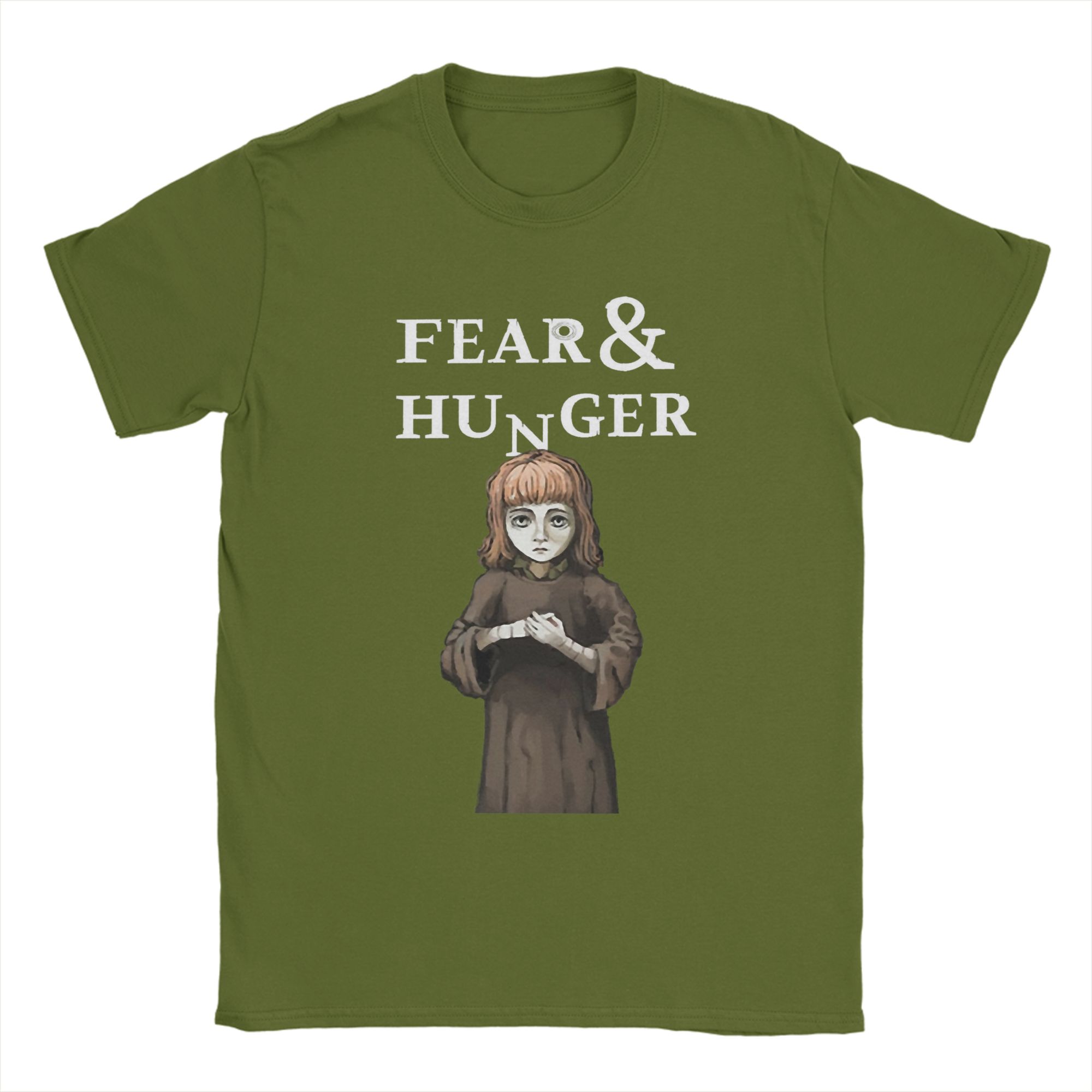 Novelty Fear and Hunger Termina T-Shirts for Men Round Collar Cotton T Shirt Short Sleeve Tees Graphic Clothing 4XL