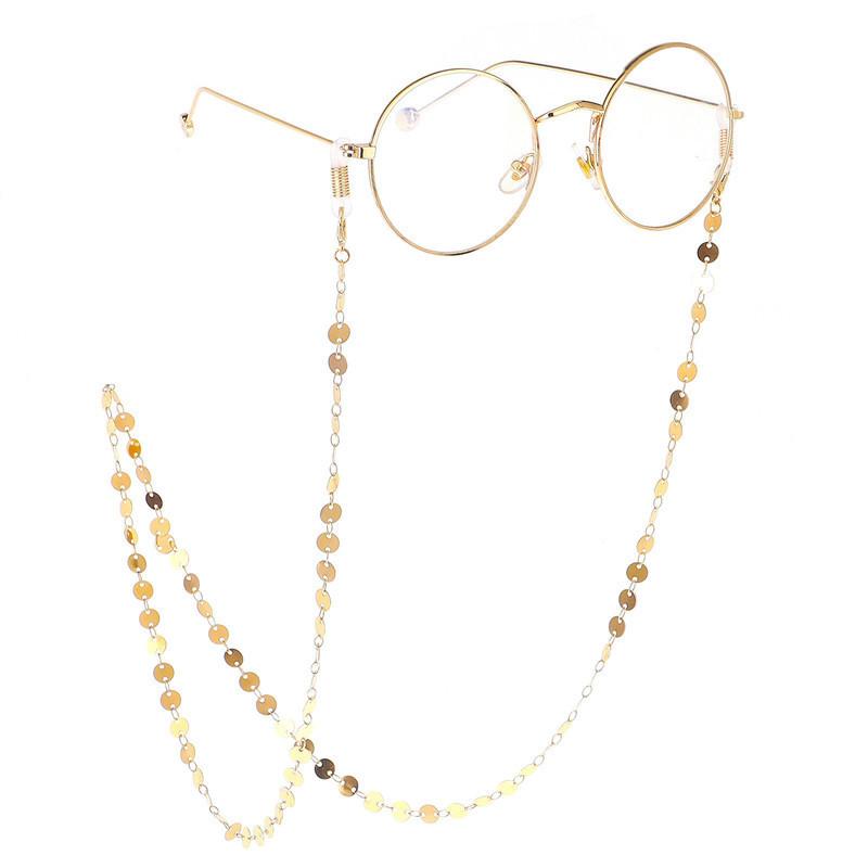 Glasses Rope Non-slip and Anti-drop Multi-purpose Mask Chain, Fashionable Handmade Sequined Disc Glasses Chain