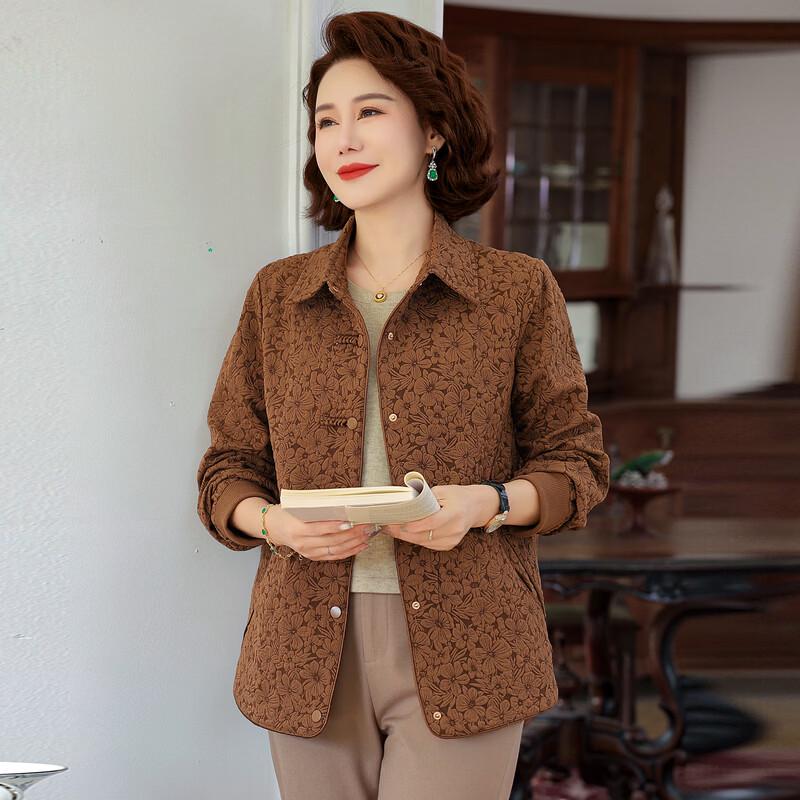 YUZHAOLIN Women's Mid-Aged Fashion Spring Autumn Casual Jacket