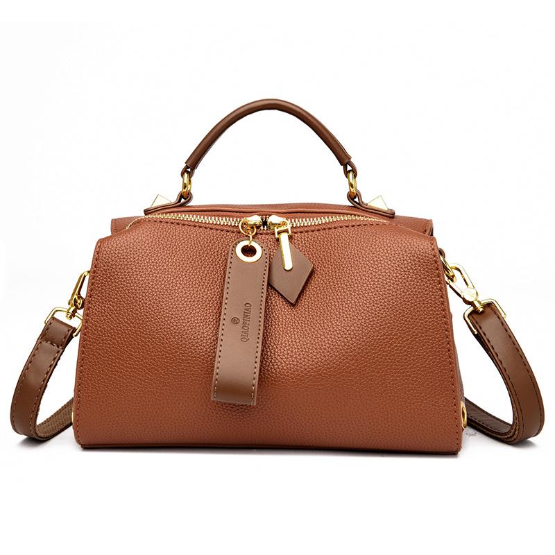 Hohe Qualität Einfarbig Leder Schulter Umhängetasche Für Frauen 2023 Luxus frauen Handtasche Designer Weibliche Messenger Tote Sac