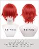 RyuuCos Full Short Straight for Men and School Cultural 01 All-Purpose Wig, Wig, Red, Heat-Resistant, Women, Cosplay, Disguise, Costume, Gift, Event,