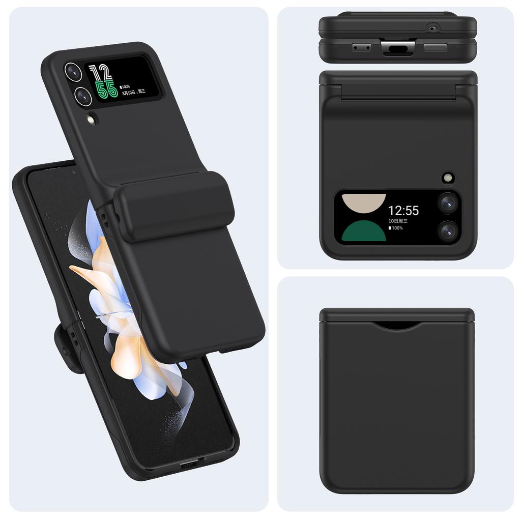 For Samsung Z Flip 4 3 5 6 Flip5 Flip6 Hinge Protective Bag Case for Samsung Galaxy Z Flip 3 4 5G Flip3 Flip4 Card Slot Funda