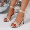 Fashion 2025 New Lace-up Women's Sandals Fashion Open Toe Summer Dress Best Seller Sexy Elegant High Quality Heeled Sandals Zapatos