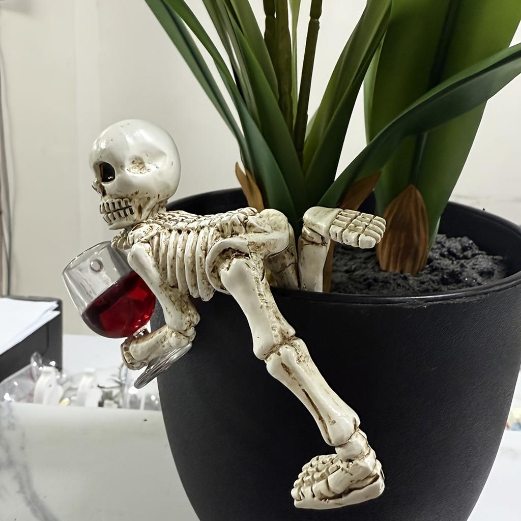Halloween Skeleton Resin Decoration Figurine for Yard Garden Home Indoor Outdoor Use