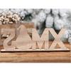 Abnehmbare Weihnachtsdekorationen für Zuhause Holzbuchstabe Weihnachtsmann Ornamente
