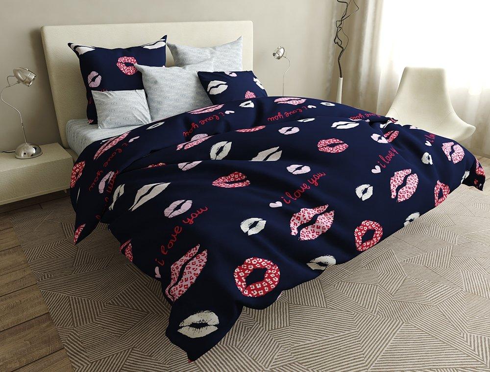 Buy Bed Linen Set Chereshenka ™ from Coarse Calico Gold with a Sheet with an Elastic Band No