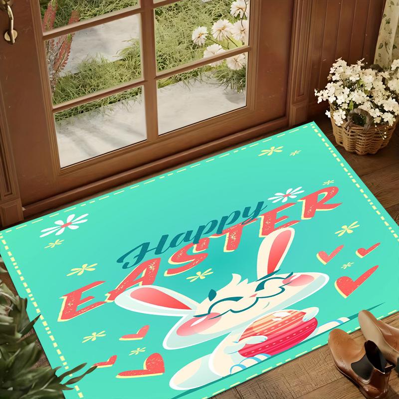 Grüne Teppiche Frohe Ostern Teppiche für Wohnzimmer Heimdekoration Weiche E-Sport Stuhlmatte Weiche Teppiche Geschenk Alfombra Teppiche für Schlafzimmer