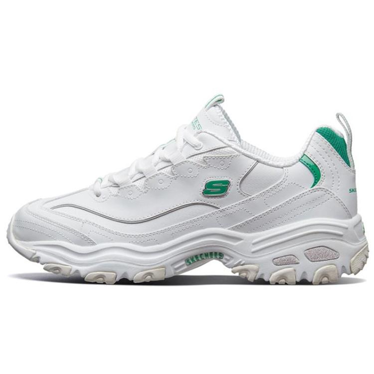 Skechers D lites 1.0 Running Shoes White/Green Men s 52676-WGR EU 41