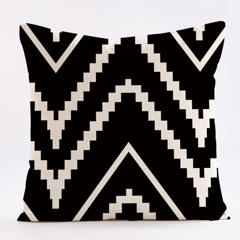 Modern Minimalist Geometric Patterns Throw Pillow Cover With Short Plush Print For Living Room Sofa Decoration Cushion Cover