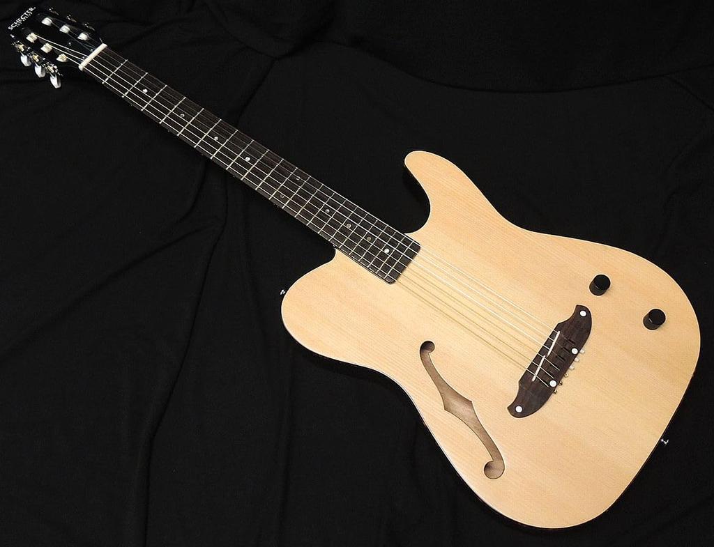 SCHECTER SNTL Nylon String Oriental Line Schecter Thin Body Electric Guitar F Hole Electric Acoustic Telecaster Shape Satin Natural Passive Minor