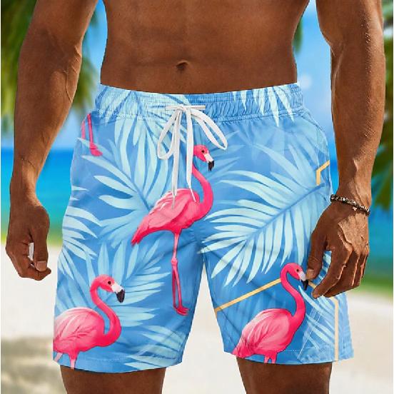 2026 Summer New Flamingo Men's Shorts Vacation Casual Pants