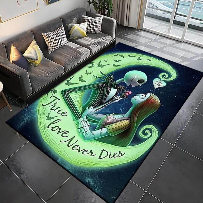 

Nightmare Before Christmas Large Area Rug Carpet for Living Room Bedroom Sofa Home Kids Decor Floor Anti-Slip Mats 40x60cm