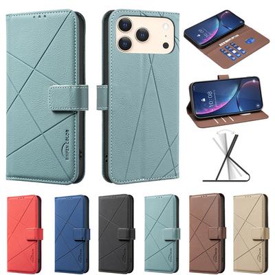 RFID Blocking Wallet Flip Case For iPhone 17 Air 16E 16 15 14 Plus 13 Pro Max Coque Phone Cover Leather Cases Protect Bags Funda