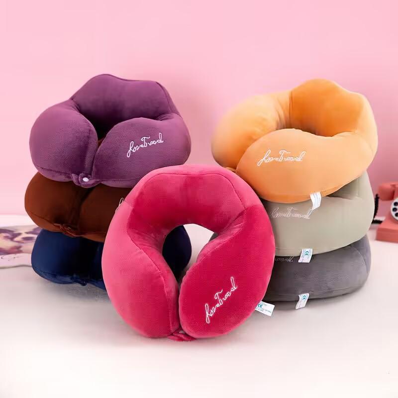 

Memory Foam U-Shaped Neck Support Pillow - Car Travel Headrest with Custom Logo for Cervical Comfort