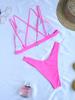 Push Up Bikiny Sexy Bikini Set Ženy Plavky Dámské Růžové Plavky Brazilské Biquini Plavky Plavky Plavky Plážové oblečení