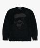 Beipeu Ape Face Shaggy Sweater (M) Black